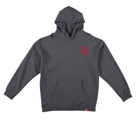 SPITFIRE CLASSIC SWIRL HOOD CHARCOAL(SOLID) w/ RED PRINTS