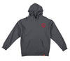 SPITFIRE CLASSIC SWIRL HOOD CHARCOAL(SOLID) w/ RED PRINTS