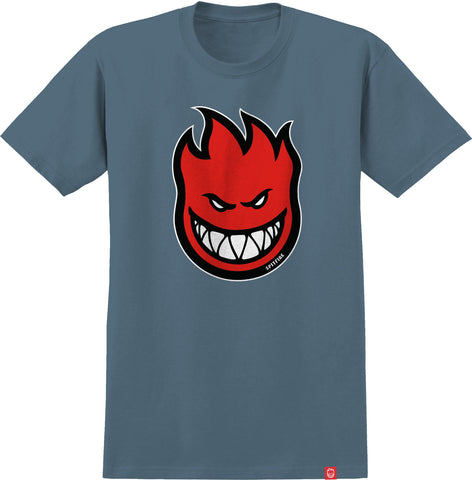 SPITFIRE BIGHEAD FILL TEE INDIGO BLUE w/ RED, BLACK & WHITE PRINT