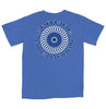 SPITFIRE CLASSIC '87 SWIRL LTB S/S T-SHIRT- GARMENT DYED MYSTIC BLUE(Garment Dye) w/ DK BLUE & WHITE Prints
