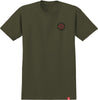 SPITFIRE CLASSIC '87 SWIRL FADE FILL TEE OLIVE w/ RED & BLACK FADE PRINTS
