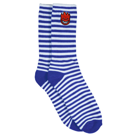SPITFIRE BIGHEAD FILL STRIPE EMB SOCK BLUE / WHITE