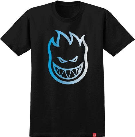 SPITFIRE BIGHEAD FADE YOUTH S/S T-SHIRT BLACK w/ BLUE to WHITE Fade Print