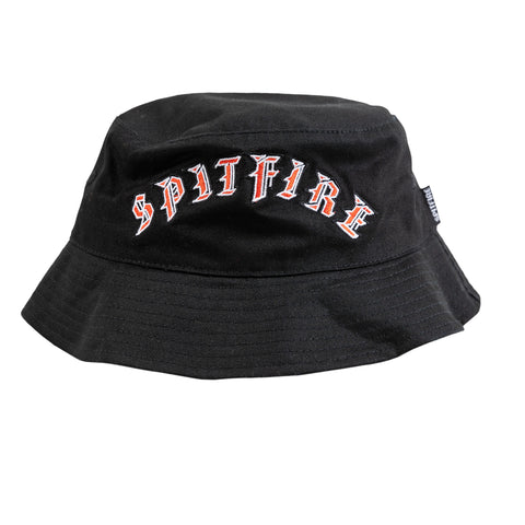 SPITFIRE OLD E ARCH BUCKET HAT BLACK