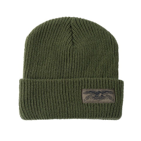 ANTIHERO STOCK EAGLE LABEL CUFF BEANIE OLIVE