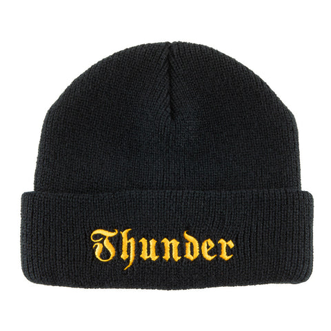 THUNDER EVIL EMB BEANIE BLACK / YELLOW