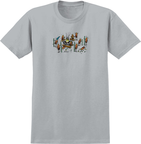 ANTIHERO ROACHED OUT S/S T-SHIRT- PREMIUM PRINT SILVER w/ MULTI COLOR Print