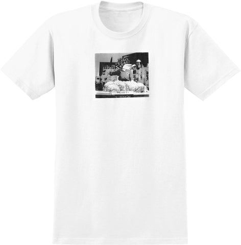 ANTIHERO COOKED S/S T-SHIRT WHITE w/ BLACK & WHITE PHOTO COLLAGE Print