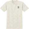 ANTIHERO ENGINEERING RINGSPUN TEE HEATHER CREAM w/ BLACK PRINTS