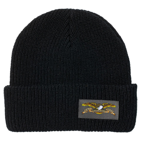ANTIHERO FULL EAGLE LABEL CUFF BEANIE BLACK / GREY