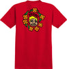 KROOKED KROOKED MG S/S T-SHIRT RED w/ MULTI COLOR Prints
