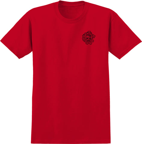 KROOKED KROOKED MG S/S T-SHIRT RED w/ MULTI COLOR Prints