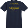 KROOKED NEW TRICKS TEE TRUE NAVY w/ YELLOW, BLACK & WHITE PRINTS