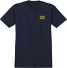 KROOKED NEW TRICKS TEE TRUE NAVY w/ YELLOW, BLACK & WHITE PRINTS