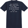 KROOKED NEW TRICKS S/S T-SHIRT NAVY w/ BLACK & WHITE Prints