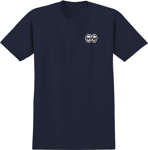 KROOKED NEW TRICKS S/S T-SHIRT NAVY w/ BLACK & WHITE Prints
