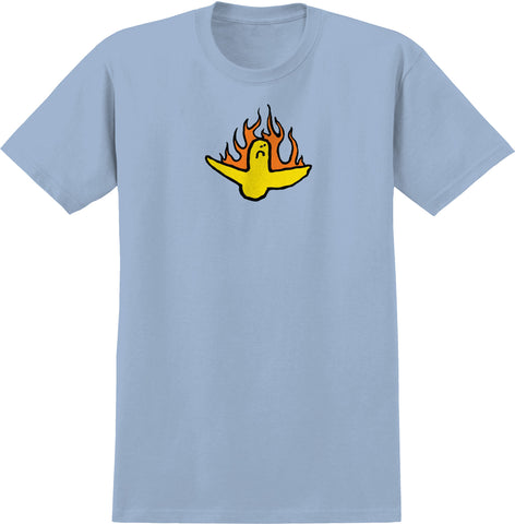 KROOKED FIRE BIRD S/S T-SHIRT BABY BLUE w/ MULTI COLOR Print