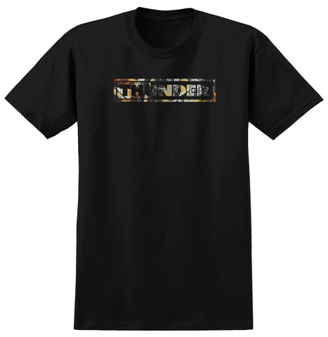 THUNDER BAR BOLT CAMO TEE BLACK w/ MULTI COLOR CAMO PRINT