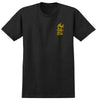 ANTIHERO FIRESIDE TEE HEATHER ASPHALT w/ YELLOW PRINTS