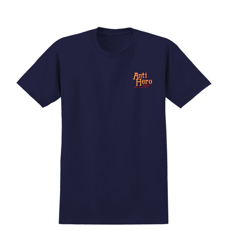 ANTIHERO HOMERS TEE NAVY w/ MULTI COLOR PRINTS