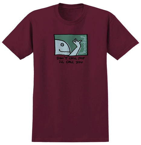 KROOKED CALL ME TEE BURGUNDY