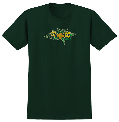 KROOKED FLOWERS TEE FOREST