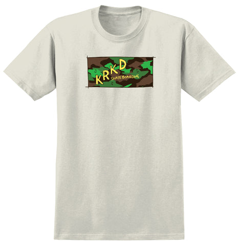 KROOKED KAMO TEE CREAM w/ MULTI COLOR PRINT