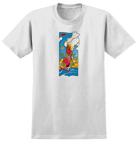 REAL VOLCANO TEE WHITE / MULTICOLOR