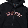 SPITFIRE TEAM LIL BIGHEAD ZIP HOOD BLACK VINTAGE WASH