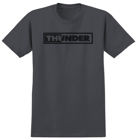 THUNDER BAR BOLT RE-SCAN TEE SOLID CHARCOAL / BLACK