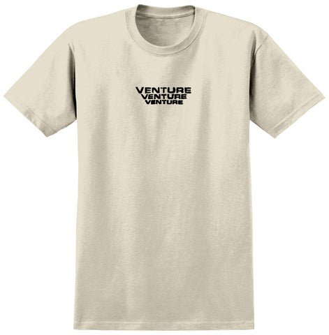 VENTURE GLOBAL TEE CREAM w/ BLACK PRINTS