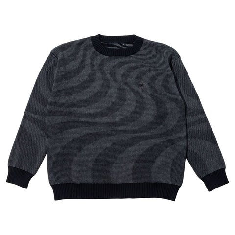 SPITFIRE CLASSIC SWIRL BIGHEAD FILL EMB SWEATER BLACK / GREY