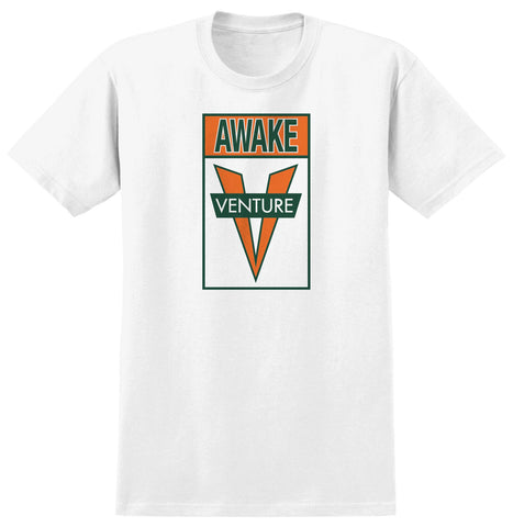VENTURE AWAKE TEE WHITE / GREEN / ORANGE