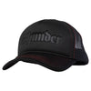 THUNDER SCRIPT DEBOSS SNAPBACK BLACK / BLACK / RED