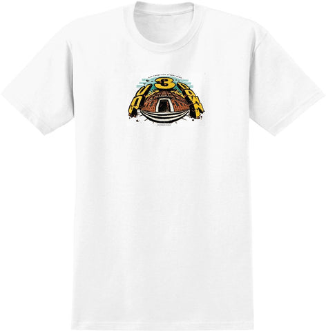 REAL 3 UP 3 DOWN TEE WHITE w/ MULTI COLOR PRINT