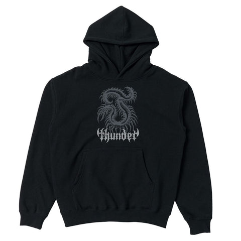 THUNDER CATALYST RE-GEN BOX FIT HOOD BLACK w/ GREY TONAL PRINT