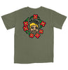 KROOKED KROOKED MG TEE MOSS (GARMENT DYE) w/ MULTI COLOR PRINT