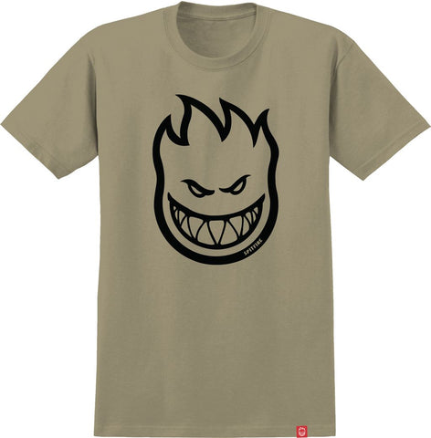 SPITFIRE BIGHEAD TEE SAND w/ BLACK PRINT