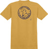 ANTIHERO POSTAL RINGSPUN TEE HEATHER MUSTARD w/ NAVY PRINTS