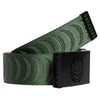 SPITFIRE BIGHEAD CUT OUT CRESCENT JACQUARD WEB BELT OLIVE / BLACK