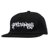 SPITFIRE SAVIE II TAG SNAPBACK BLACK w/ WHITE EMBROIDERY