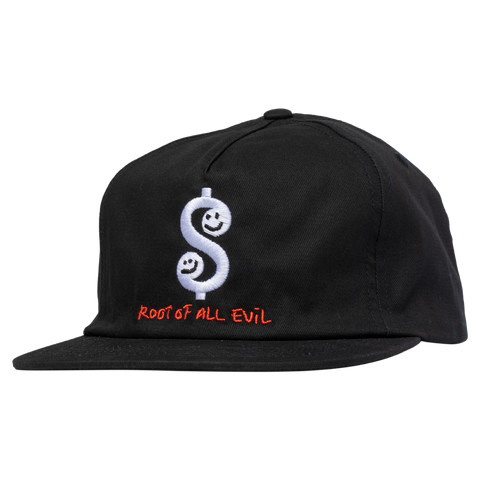 KROOKED ROOT SNAPBACK BLACK w/ MULTI COLOR EMBROIDERY