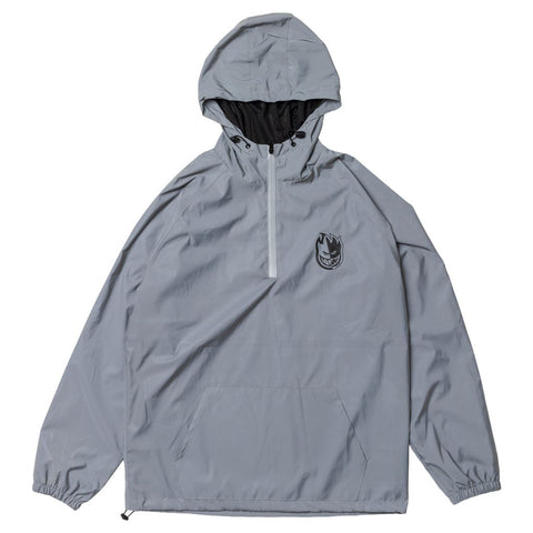 SPITFIRE BIGHEAD SPLIT POP OVER JACKET REFLECTIVE w/ BLACK PRINTS