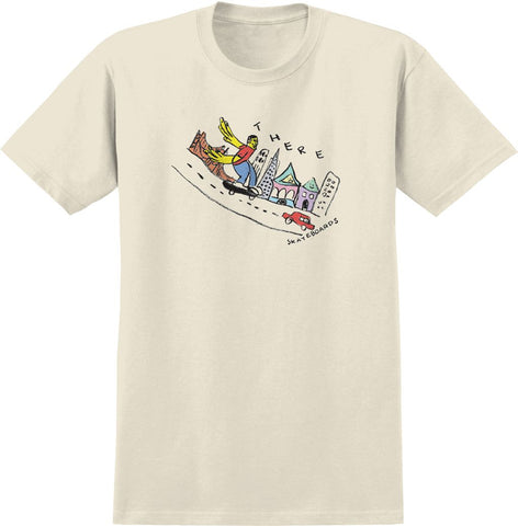 THERE CITY II TEE NATURAL w/ MULTI COLOR PREMIUM PRINT