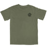 KROOKED KROOKED MG TEE MOSS (GARMENT DYE) w/ MULTI COLOR PRINT