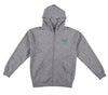 VENTURE HERITAGE TEAM HEAVYWEIGHT ZIP HOOD HEATHER GREY w/ GREEN & WHITE PRINTS