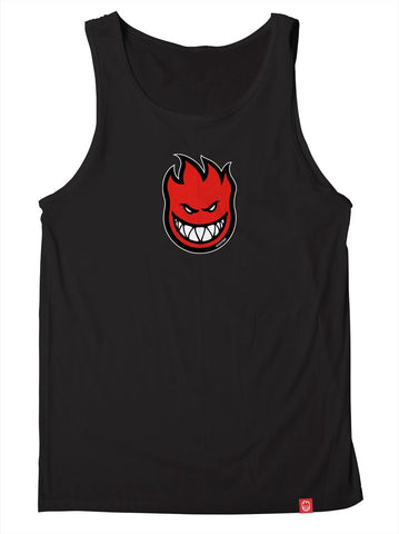 SPITFIRE BIGHEAD MID FILL TANK TOP BLACK w/ RED, WHITE & BLACK PRINT
