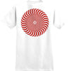 SPITFIRE CLASSIC SWIRL OVERLAY TEE WHITE w/ RED & BLACK PRINTS