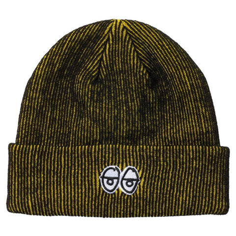 KROOKED EYES FILL CUFF BEANIE BLACK / YELLOW