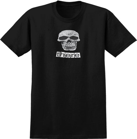 THERE SKULL TEE BLACK w/ BLACK & WHITE PRINT